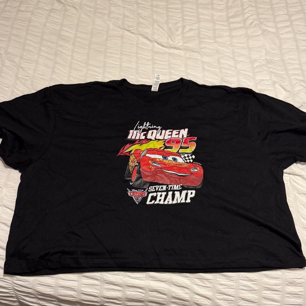 Black Lightning McQueen Crop Top